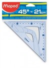 Pravítko-trojuholníkové 'GRAPHIC', 45°, 21cm, plastové