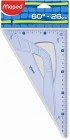 Pravítko-trojuholníkové 'GRAPHIC', 60°, 26cm, plastové