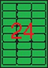 64 x 33,9 Fluo zelené etikety