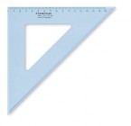 Trojuholníkové pravítko, plastové, 45°, 25 cm, STAEDTLER 'Mars', priehľadné modré